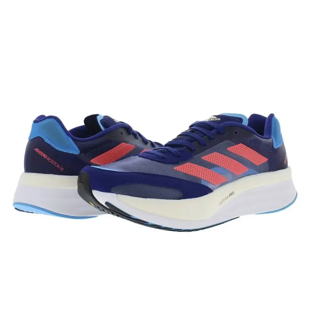 Adidas Adizero Rare Boston Run New Race Shoes Blue White Mens Size 9.5 Fast Ship